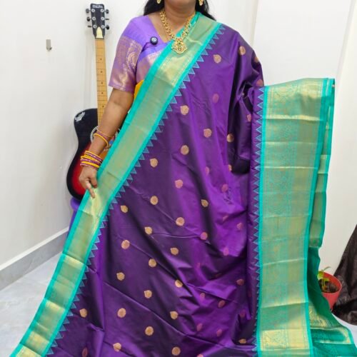 Premium Kanchi Gadwal Saree Jamun KG1861