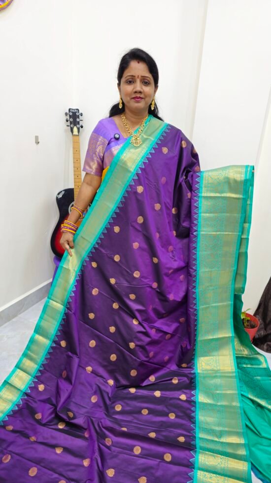 Premium Kanchi Gadwal Saree Jamun KG1861