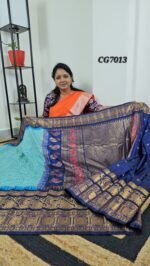 Premium Gadwal Multi Checks Saree with zari and grand pallu – CG7013 Hyderabad