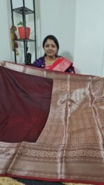 Banarasi silk saree maroon SB242 Hyderabad