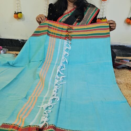 Narayanpet cotton suit material sky blue NPT2416 Hyderabad