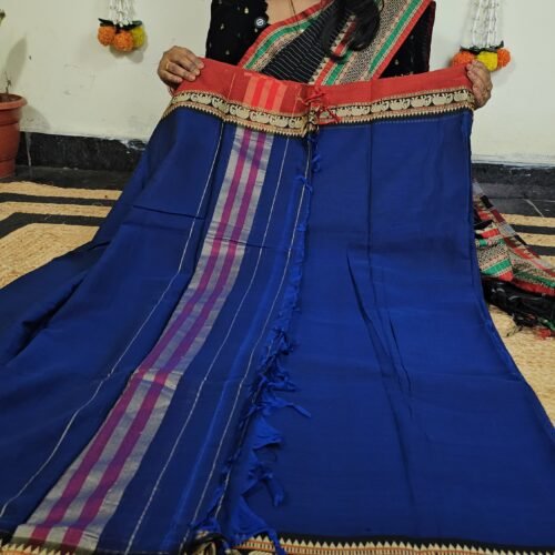 Narayanpet handloom cotton suit NPT2411 blue – Hyderabad