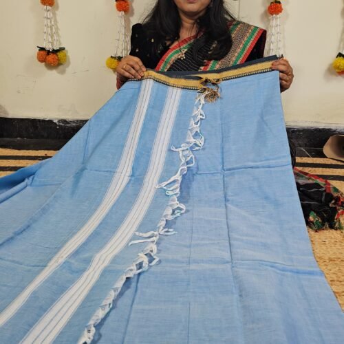 Narayanpet Handloom Cotton Suit Material with Dupatta and Tassels – NPT2401