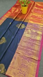 Bottle green Kanchi Pattu Saree RK2703 Hyderabad
