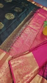 Dark Bottle green Kanchi Pattu Saree RK2703 Hyderabad