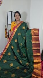 Bottle green Kanchi Pattu Saree RK2703 Hyderabad