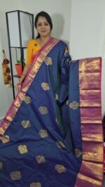 Royal blue Kanchi Pattu Saree RK2702 Hyderabad