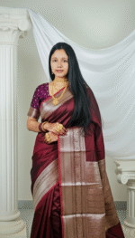 Banarasi silk saree maroon SB242 Hyderabad