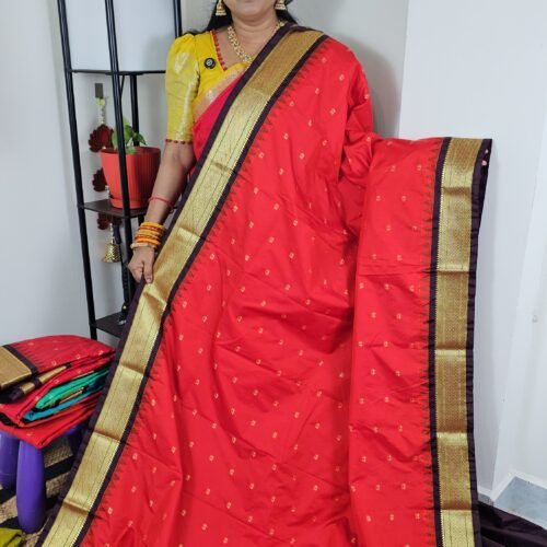 Gadwal Fusion Saree with Pythani Border GFP112 Hyderabad
