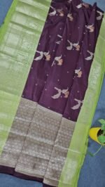 Banarasi warm pattu saree with green Kanchi border B216 – Hyderabad