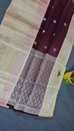 maroon pattu saree kanchi border zari butties