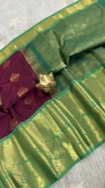 Kanchi Gadwal Saree maroon green Hyderabad