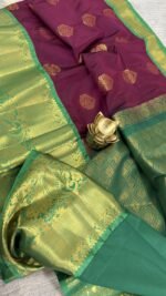 Kanchi Gadwal Saree maroon green Hyderabad
