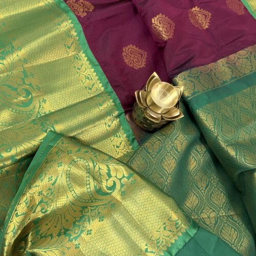 Kanchi Gadwal Saree maroon green Hyderabad