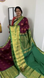 Kanchi Gadwal Saree maroon green Hyderabad
