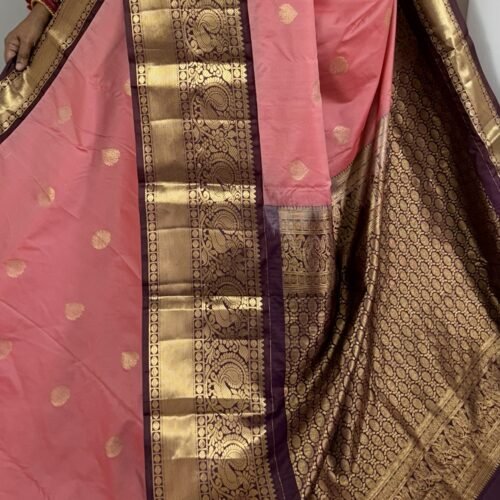 peach-pink-wine-kanchi-gadwal-saree-vks428