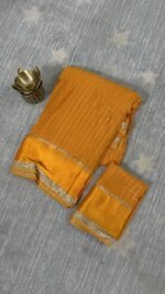 mustard viscose georgette saree checks Hyderabad