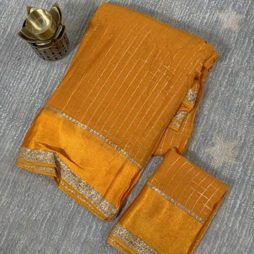 mustard viscose georgette saree checks Hyderabad