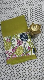 olive green Kalamkari silk saree Hyderabad KS5804
