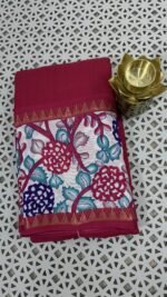 red Kalamkari silk saree Hyderabad KS5806