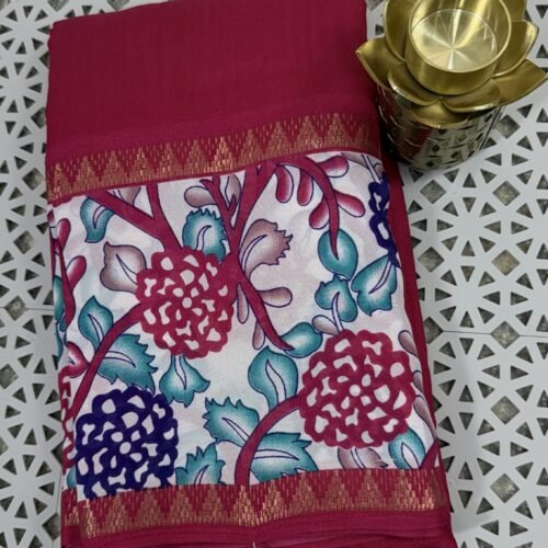 red Kalamkari silk saree Hyderabad KS5806