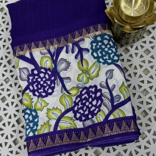 purple Kalamkari silk saree Hyderabad KS5807