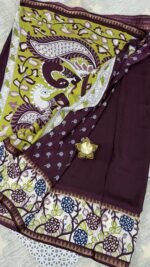 wine Kalamkari silk saree Hyderabad KS5802