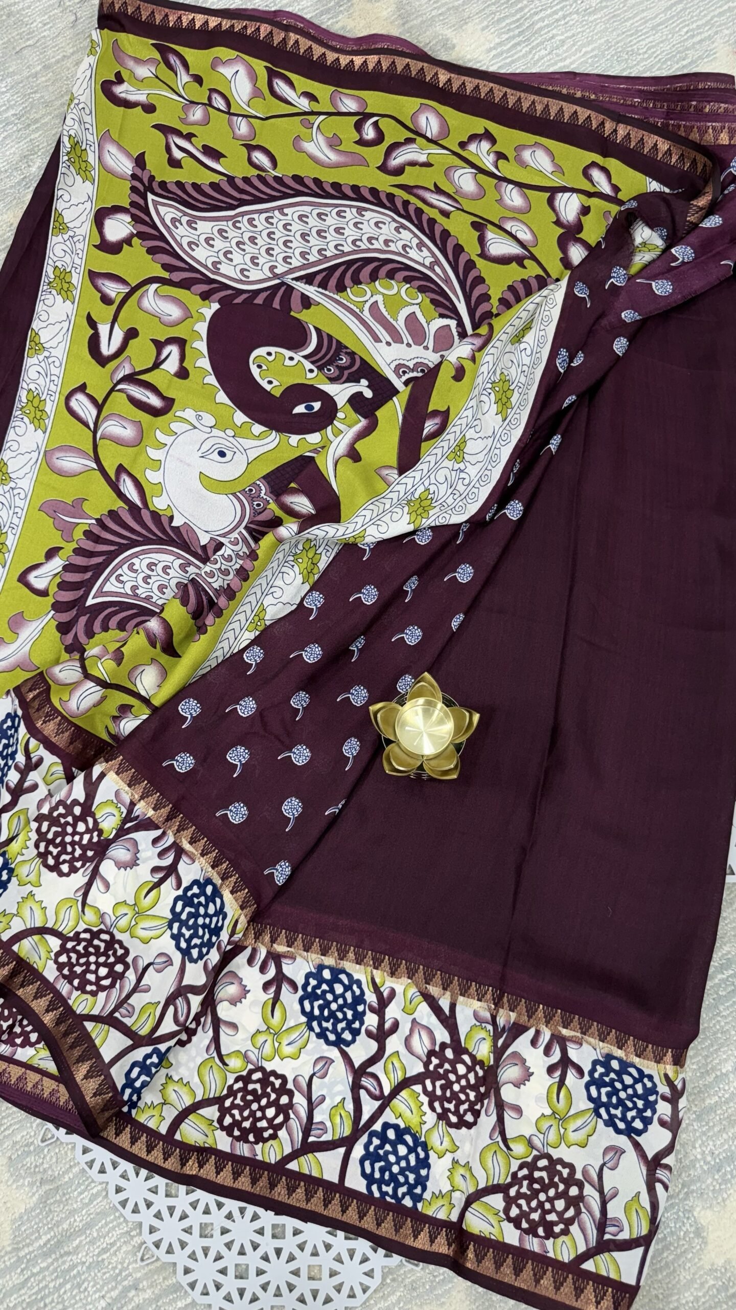IMG_1726 wine Kalamkari silk saree Hyderabad KS5802