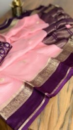Premium Silk Zari Kota Saree with Contrast Zari Border by SASU Fashions