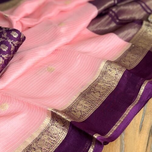 Premium Silk Zari Kota Saree with Contrast Zari Border by SASU Fashions