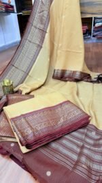 Vaira Oosi Saree with Rich Kanchi Border, Allover Zari Weaving Checks and Contrast Pallu by SASU Fashions